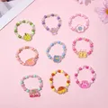 Bracelets de perles acryliques pour enfants fleur chat ovni papillon bracelet perlé bijoux de