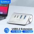 ORICO USB HUB 10Gbps USB Dock Station Aluminium SuperSpeed ​​Powered PD60W Chargeur Type C Splitter