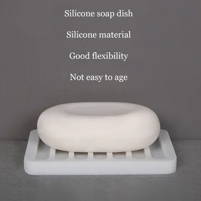 Porte-savon en Silicone auto-égouttant pour évier de cuisine porte-savon Flexible avec conception