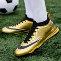 Chaussures de football en or pour hommes chaussures d'entraînement pour adultes et enfants