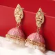 Boucles d'oreilles bohème style indien vintage gitane jhumka fleur perles en forme de cloche