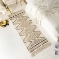 Tapis de sol en coton et lin fait à la main 60x90cm 60x180cm pour salon chevet nouveau Design