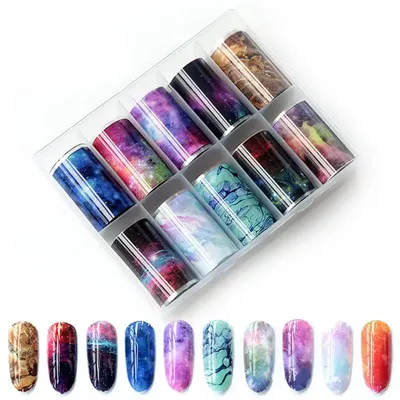 Easy to Use DIY Nails Art Multicolor Print Nail Art Decals for Party