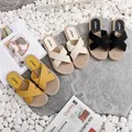 Pantoufles d'été en ULde chanvre pour femmes chaussures d'extérieur sandales décontractées