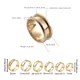 M2EA-Anneau de doigt rond rainuré pour hommes et femmes anneau d'incrustation en acier inoxydable