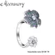 Moonmory-bague à fleurs en Zircon cubique authentique en argent Sterling 925 bague à fleurs