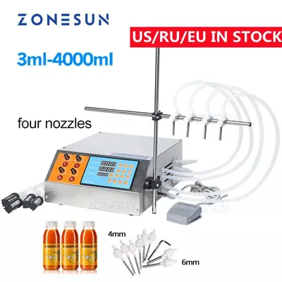 ZONESUN-Pompe de remplissage électrique à commande numérique 4 têtes 3-4000ml liquide parfum