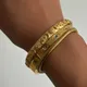 Bracelet en acier inoxydable pour femmes et filles bijoux en or 18K étoile lune soleil Vintage