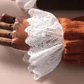 Manchettes en dentelle florale pour femmes faux manches dentelle plissée volants corne
