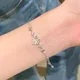 Bracelets de luxe en Zircon fleur pour femmes strass papillon brillant ajustables bijoux exquis
