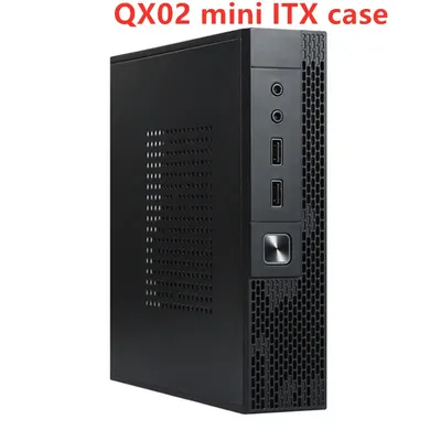 ITX – boîtier d'ordinateur QX02 Mini boîtier de bureau contrôle industriel Home cinéma PC de jeu