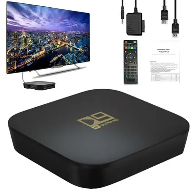 Boîtier Smart TV Box S 4K Ultra TV 9.0 HDR 8 Go WiFi DTS Bluetooth 2.4 Go lecteur multimédia