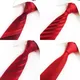 Cravates classiques à rayures rouges pour homme 8CM pour marié d'affaires mariage professionnel