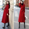 Trench-coat en laine pour femme vestes épaisses chaud vintage fête extérieur Chester haute