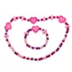 Ensembles de bijoux en bois pour enfants collier mignon bracelet en perles de coeur d'amour