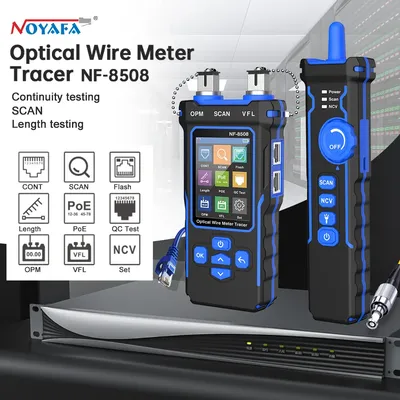 NOYAFA NF-8508 testeur de câble réseau compteur de fil optique traceur LCD numérique Rechargeable