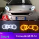 Switchback Cotton Light Halo Rings DRL LED Angel Eyes Kit pour Brabus Smart Fortwo W451 Mk2