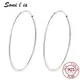 SOMILIA – grandes boucles d'oreilles en platine pour femmes bijoux en argent Sterling 925 boucles