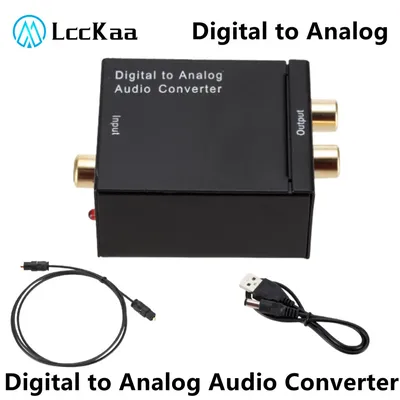 Lckaa – convertisseur Audio numérique à analogique Fiber optique Signal Coaxial vers analogique