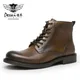 DESAI – bottes décontractées en cuir véritable pour homme chaussures chaudes à lacets à la mode