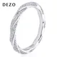 DEZO-Alliance en Moissanite plaqué or 14 carats pour femme matiques d'éternité en argent regardé