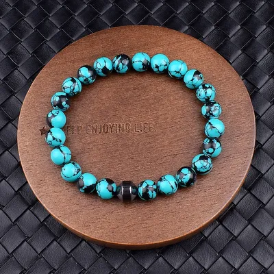 Bracelets de perles de pierre naturelle pour hommes bracelet d'énergie de yoga bracelet à