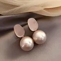 Boucles d'oreilles en Imitation de perles pour femmes couleur or rondes à clous pour fête de