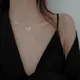 Ins Net-Collier d'amour rouge pour femme version coréenne simple collier en forme de cœur