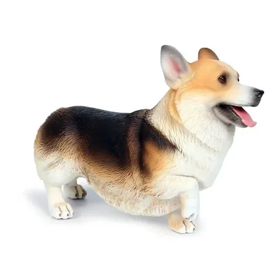Figurine de grand chien Corgi réaliste en PVC modèle Animal ornement de bureau solide jouet pour