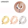 UNNA16-Boucles d'oreilles en acier pour personnes âgées boucle d'oreille accessoires de bricolage