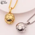 Collier pendentif de football pour hommes et femmes bijoux de sport bijoux en or et argent