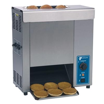 Antunes VCT-1000-9210700 Vertical Bun Toaster - 720 Slices/hr w/ 1 1/2" Product Opening, 120v, 10-sec. Pass-thru Time, Dual-Heated Platen, Stainless Steel