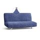 Menotti Armless Sofa Bett Bezug 2 3 Sitzer Schonbezug für Sofa und Sessel Stretch Elastischer Stoffschutz - Mikrofaser - Blau (Armless Sofa Bett)