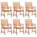 Global Pronex Outdoor Dining Chairs 6 pcs with Cushions Solid Acacia Wood