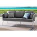 Richmond Modern Grey and White Outdoor Sofa with Grey Cushions