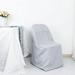 BalsaCircle Silver Solid Polyester Folding Flat Chair Cover Slipcover Party Wedding