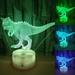 Dyfzdhu Colorful Dinosaur 3D Electronic Creative Table Lamp 3D Stereo Table Lamp Bedside Lamp 3D Colorful Touched Control Night Light