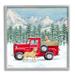 Stupell Industries Winter Pups Holiday Red Truck Painting Gray Framed Art Print Wall Art Design by Paul Brent