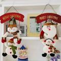 GROFRY Christmas Pendant Beautifully Increase Festive Atmosphere Wood Christmas Snowman Hang Decor for Family