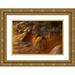Jaynes Gallery 24x17 Gold Ornate Wood Framed with Double Matting Museum Art Print Titled - Canada-Manitoba-Clearwater Lake Provincial Park-Rocky shoreline of Clearwater Lake at sunset