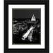 Highmith Carol 12x14 Black Ornate Wood Framed with Double Matting Museum Art Print Titled - Dusk view of Pennsylvania Avenue Americas Main Street in Washington D.C. - Black and White Variant