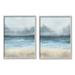 Stupell Industries Stormy Coastal Ocean Waves Graphic Art Gray Framed Art Print Wall Art Set of 2 Design by Grace Popp