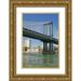 Lord Fred 17x24 Gold Ornate Wood Framed with Double Matting Museum Art Print Titled - NY New York City Manhattan Bridge and Manhattan