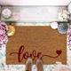 Dealsï¼�SDJMa Valentine s Day Love Heart Doormat Linen Welcome Carpet Rubber Non-Slip Mother s Valentine s Day Rug Floor Door Mat Decoration Supplies Home Decor Indoor Outdoor Mats 24 x 35