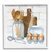 Stupell Industries Country Kitchen Utensils Graphic Art White Framed Art Print Wall Art Design by ND Art