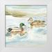 Coulter Cynthia 20x20 White Modern Wood Framed Museum Art Print Titled - Woodland Reflections V-Mallards