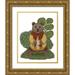 Fab Funky 12x14 Gold Ornate Wood Framed with Double Matting Museum Art Print Titled - Hot Chocolate Bear