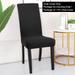 PiccoCasa 6Pcs Spandex Plain Dining Room Chair Cover Protector Slipcover Black