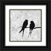 Robinson Carol 12x12 Black Ornate Wood Framed with Double Matting Museum Art Print Titled - Bird Silhouette II