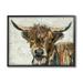 Stupell Industries Highland Cattle Cow Collage Portrait Graphic Art Black Framed Art Print Wall Art Design by Traci Anderson